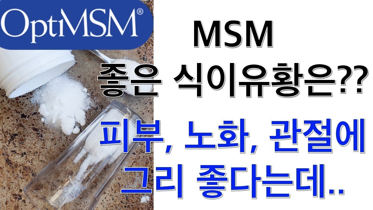 식이유황(Msm)에 대해서 알아 보아용 : 1탄 식이유황??? (식이유황은 안전한가요? 좋은 식이유황은????) - Youtube