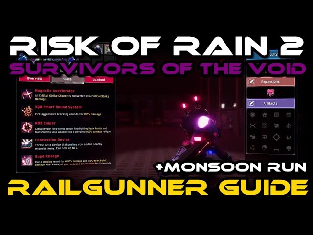 [Red] Risk Of Rain 2 Dlc - Railgunner Guide, Void Item And Monsoon Run -  Youtube