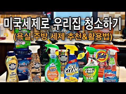 미국세제로 우리집 청소하기/미국세제 소개,활용법,후기 /Clean with me 욕실,주방 청소/미국주부 일상
