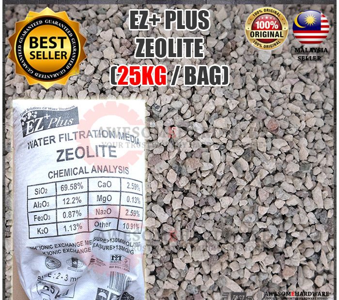 25Kg Bag) Ezplus Zeolite Filter Media To Remove Ammonia Gas Toxic | Lazada