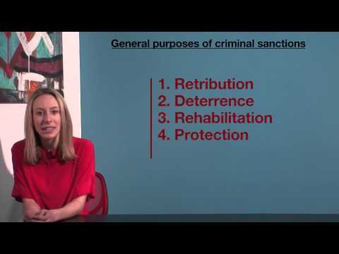 VCE Legal Studies - General Purposes of Criminal Sanctions
