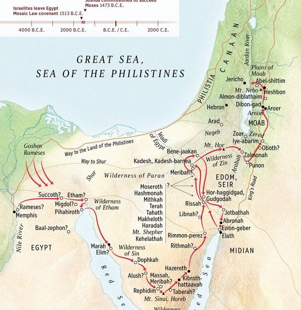 How Long Should It Have Taken The Israelites To Get From Egypt To The  Promised Land If They Hadn'T Gotten Lost? - Quora