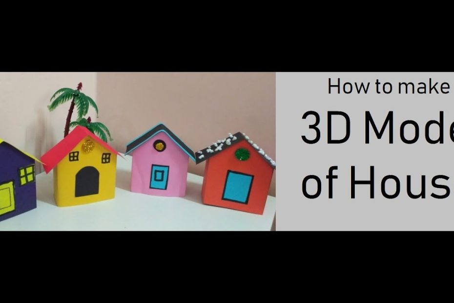 How To Make 3D Model Of House | Diy | Paper Crafts For School Kids |  Origami House Making Ideas - Youtube